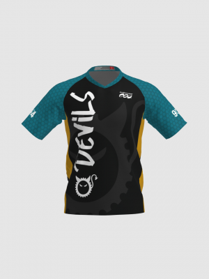 Podiumwear Men's Silver Short Sleeve MTB Jersey - New Fabric 2025!