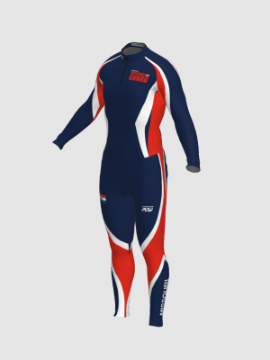 Podiumwear Unisex Silver Two-Piece Race Suit