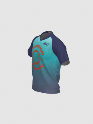 Podiumwear Men's Silver Short Sleeve MTB Jersey - New Fabric 2025!