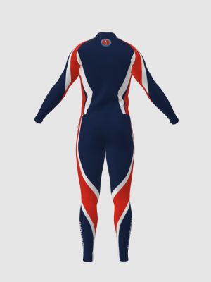 Podiumwear Unisex Silver Two-Piece Race Suit