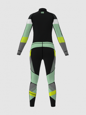 Podiumwear Women's Gold Two-Piece Race Suit