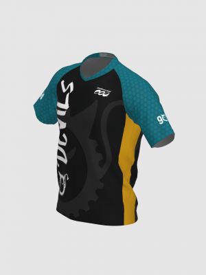 Podiumwear Men's Silver Short Sleeve MTB Jersey - New Fabric 2025!