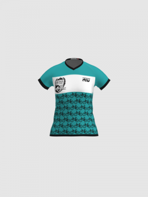 Podiumwear Women's Silver Short Sleeve MTB Jersey - NEW FABRIC 2025!