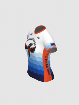 Podiumwear Women's Silver Short Sleeve MTB Jersey - NEW FABRIC 2025!