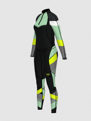 Podiumwear Women's Gold Two-Piece Race Suit