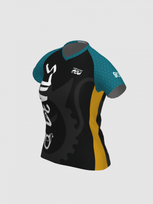 Podiumwear Women's Silver Short Sleeve MTB Jersey - NEW FABRIC 2025!
