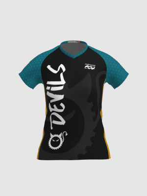 Podiumwear Women's Silver Short Sleeve MTB Jersey - NEW FABRIC 2025!