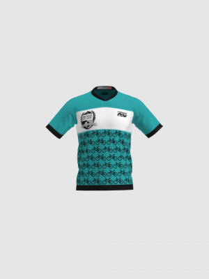 Podiumwear Men's Silver Short Sleeve MTB Jersey - New Fabric 2025!
