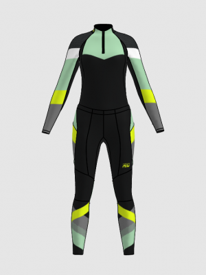 Podiumwear Women's Gold Two-Piece Race Suit
