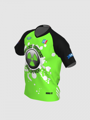 Podiumwear Men's Silver Short Sleeve MTB Jersey - New Fabric 2025!