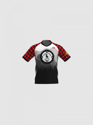Podiumwear Men's Silver Short Sleeve MTB Jersey - New Fabric 2025!