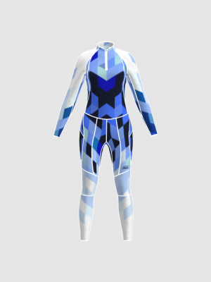 Podiumwear Women's Gold Two-Piece Race Suit