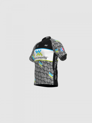 Podiumwear Men's Silver Short Sleeve MTB Jersey - New Fabric 2025!