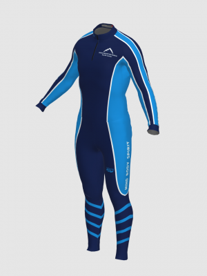 Podiumwear Unisex Silver Two-Piece Race Suit