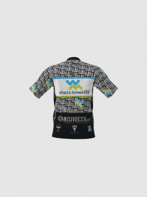 Podiumwear Men's Silver Short Sleeve MTB Jersey