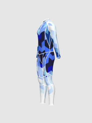 Podiumwear Unisex Gold Two-Piece Race Suit