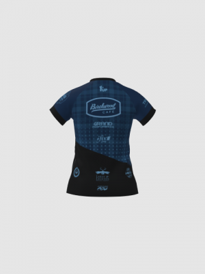 Podiumwear Women's Silver Short Sleeve MTB Jersey - NEW FABRIC 2025!