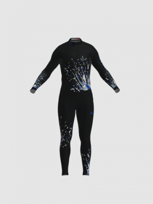 Podiumwear Unisex Silver Two-Piece Race Suit