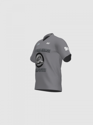 Podiumwear Men's Silver Short Sleeve MTB Jersey - New Fabric 2025!