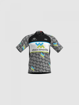 Podiumwear Men's Silver Short Sleeve MTB Jersey - New Fabric 2025!
