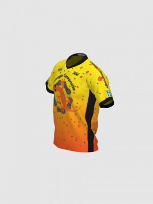 Podiumwear Men's Silver Short Sleeve MTB Jersey - New Fabric 2025!