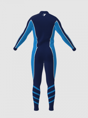 Podiumwear Unisex Silver Two-Piece Race Suit