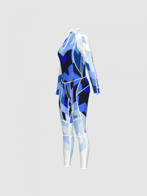 Podiumwear Women's Gold Two-Piece Race Suit