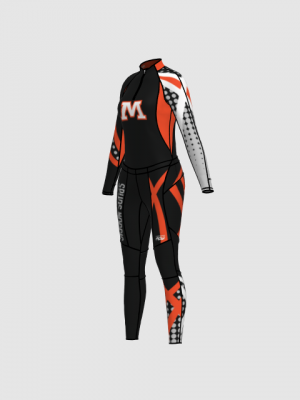 Podiumwear Women's Gold Two-Piece Race Suit