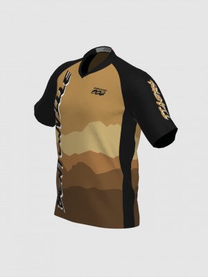 Podiumwear Men's Silver Short Sleeve MTB Jersey - New Fabric 2025!