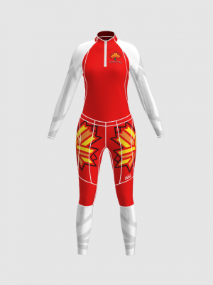 Podiumwear Women's Gold Two-Piece Race Suit
