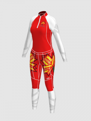 Podiumwear Women's Gold Two-Piece Race Suit