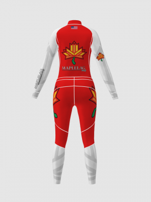 Podiumwear Women's Gold Two-Piece Race Suit