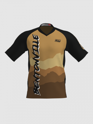 Podiumwear Men's Silver Short Sleeve MTB Jersey - New Fabric 2025!
