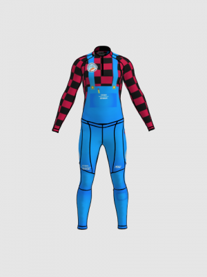 Podiumwear Unisex Gold Two-Piece Race Suit