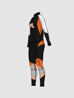 Podiumwear Unisex Gold Two-Piece Race Suit