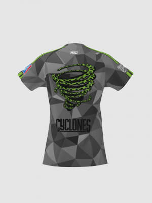 Podiumwear Women's Silver Short Sleeve MTB Jersey - NEW FABRIC 2025!