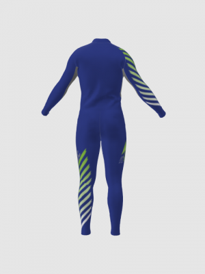 Podiumwear Unisex Silver Two-Piece Race Suit