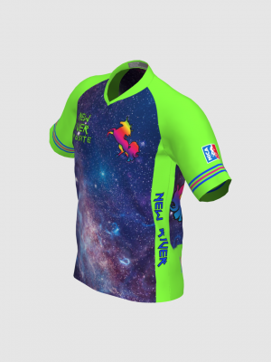 Podiumwear Men's Silver Short Sleeve MTB Jersey - New Fabric 2025!