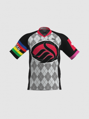 Podiumwear Men's Silver Short Sleeve MTB Jersey - New Fabric 2025!