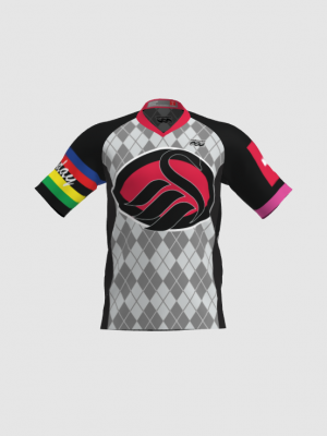 Podiumwear Men's Silver Short Sleeve MTB Jersey