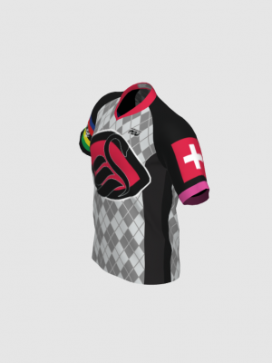 Podiumwear Men's Silver Short Sleeve MTB Jersey - New Fabric 2025!