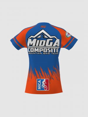 Podiumwear Women's Silver Short Sleeve MTB Jersey - NEW FABRIC 2025!