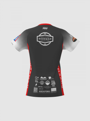 Podiumwear Women's Silver Short Sleeve MTB Jersey - NEW FABRIC 2025!