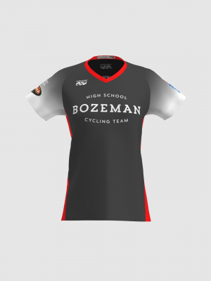 Podiumwear Women's Silver Short Sleeve MTB Jersey - NEW FABRIC 2025!