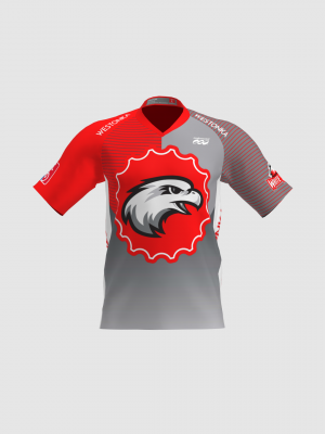 Podiumwear Men's Silver Short Sleeve MTB Jersey - New Fabric 2025!