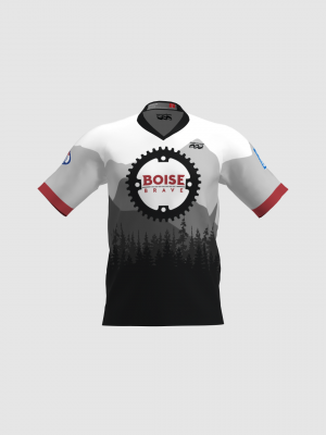 Podiumwear Men's Silver Short Sleeve MTB Jersey - New Fabric 2025!