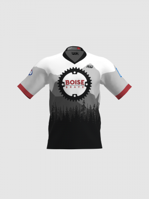 Podiumwear Men's Silver Short Sleeve MTB Jersey