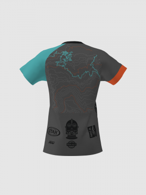 Podiumwear Women's Silver Short Sleeve MTB Jersey - NEW FABRIC 2025!