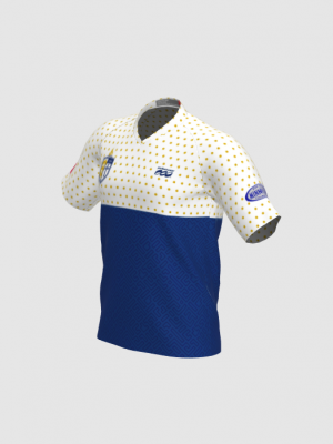 Podiumwear Men's Silver Short Sleeve MTB Jersey - New Fabric 2025!