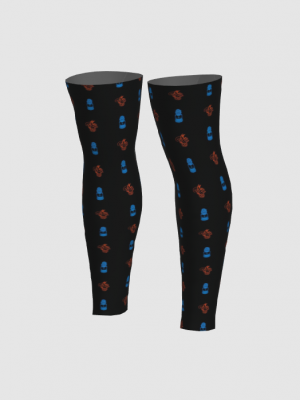 Podiumwear Dyed Black Legwarmers